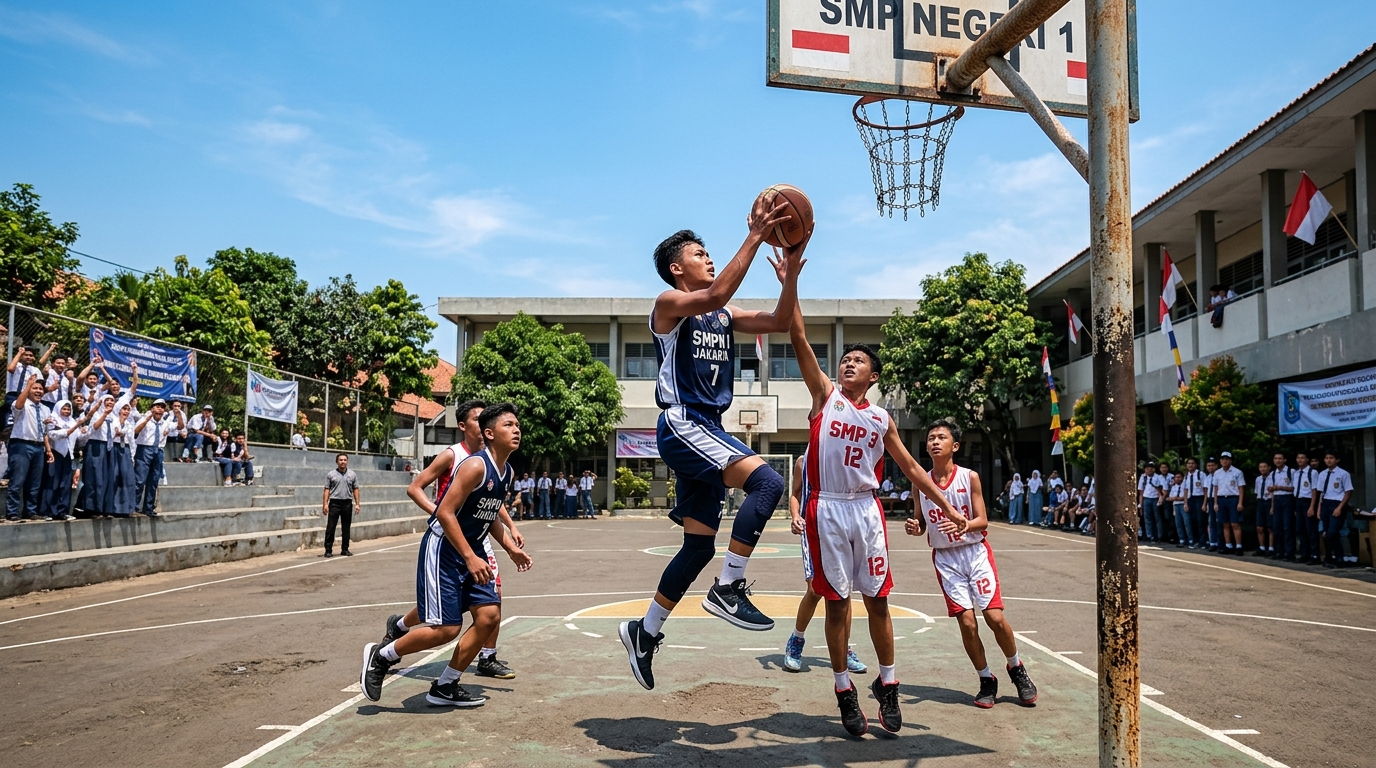 Pertandingan Basket Siswa SMPN 3